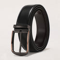 Men's Genuine Leather Business Double Sided Pin Buckle Belt