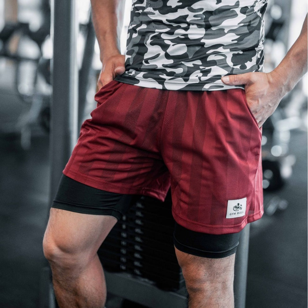 Men's Double-layer Anti-exposure Fitness Shorts