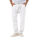 Summer Men's Breathable Solid Color Trousers Plus Size Loose Casual Pants