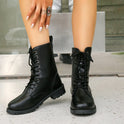 Plus Size High Top Lace-up Martin Boots Pumps Women's Shoes