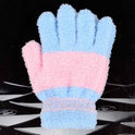 Half Fleece Children's Gloves Warm And Cute Candy Color