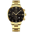 Steel Watch Men's Stainless Steel Three-eye Calendar