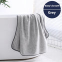 Antibacterial Bamboo Charcoal Fiber Thick Coral Fleece Absorbent Household Bath Towel