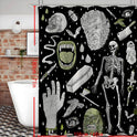 Printed Polyester Shower Curtain Waterproof Impermeable Hanging Partition Bathroom Curtain