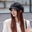 Fashion Pearl Bow Makes Face Look Small Beret Trendy