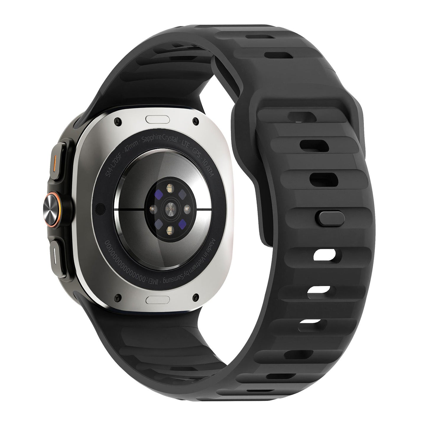 حزام سيليكون قابل للتطبيق على ساعة Ultra Wave Reverse Buckle مقاس 47 مم