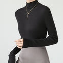 French Knitwear Women's Sweater New Apricot Color Long Sleeve