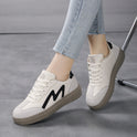 Women's Flat Sneakers Leather Platform Sports