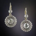 Female Geometric Circular Zircon Earrings