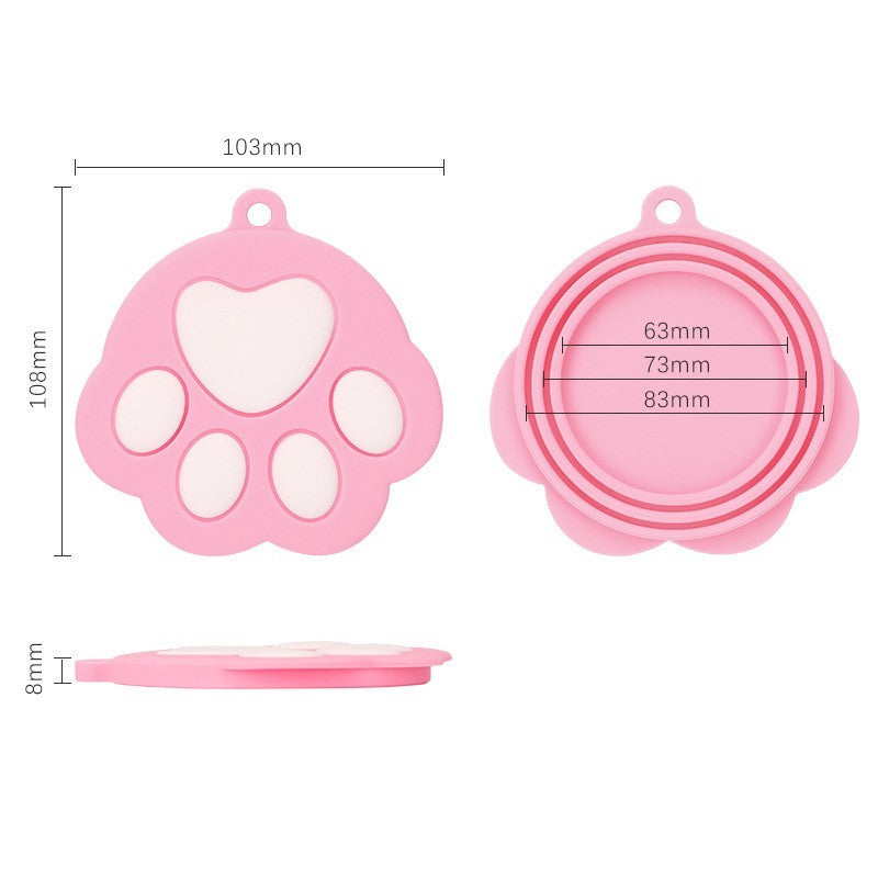 Silicone Dog's Paw Modeling Pet Can Lid