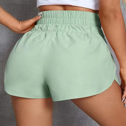 Women's Casual Elastic Loose High Waist Sports Shorts