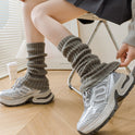 Knitted Warm Mid-calf Length Socks Y2g Harajuku Style Japanese College Style Female Leg Warmer