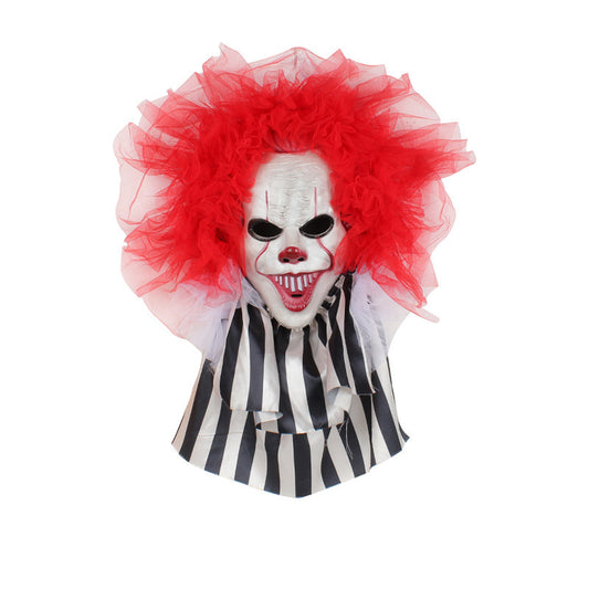 Halloween Horror Clown Wreath Door Hanging Wreath Decoration Wall Hanging Clown Ghost Festival Halloween Party Supplies Home Decor