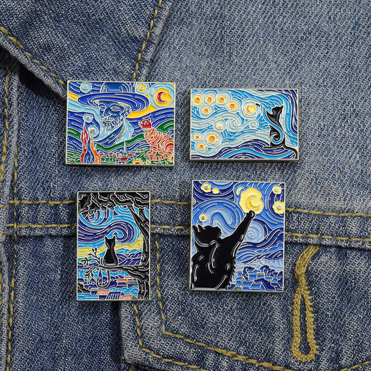 Fashion Personality Art Paintings Brooch