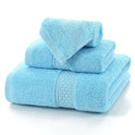 Long-staple Cotton Three-piece Set Towels Square Scarf Jacquard Absorbent Face Towel