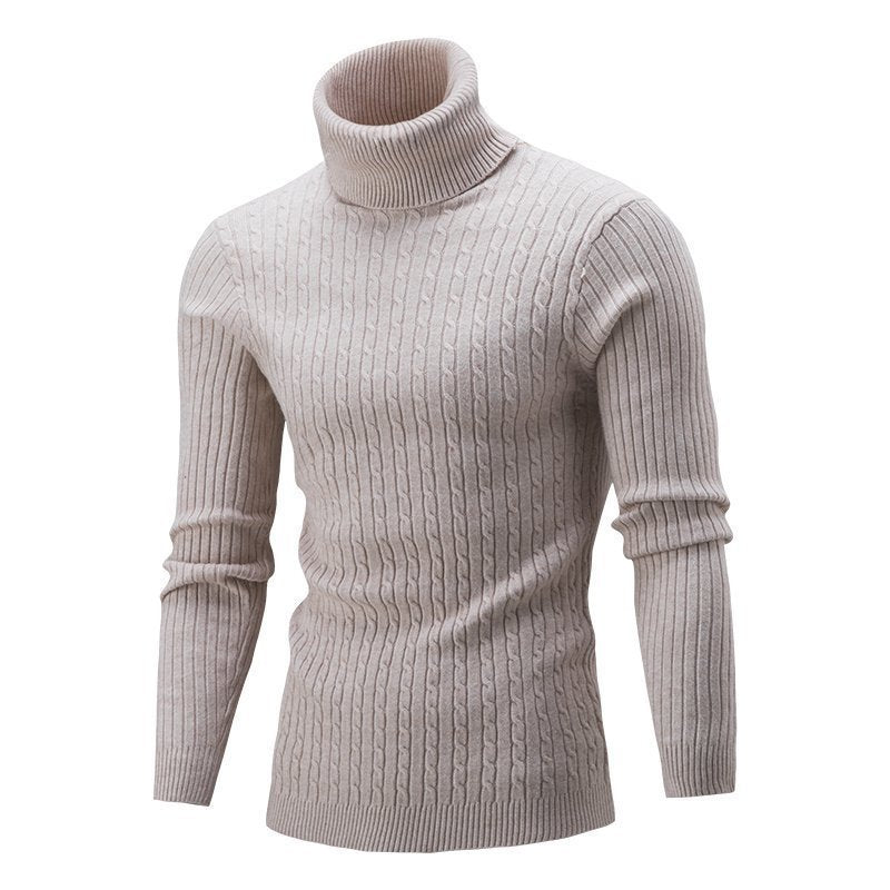 Men's Turtleneck Long Sleeve Sweater Casual Sweater Top