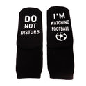 Letter Glue Dispensing Non-slip Football Middle Tube Cotton Socks