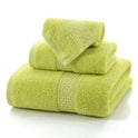 Long-staple Cotton Three-piece Set Towels Square Scarf Jacquard Absorbent Face Towel