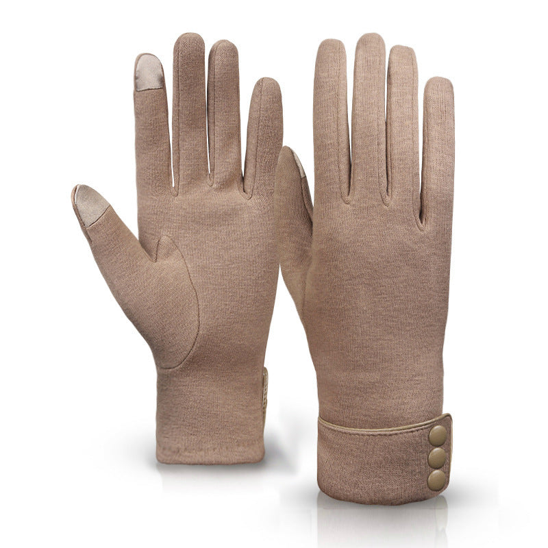 Non-velvet Gloves Touch Screen Female Outdoor