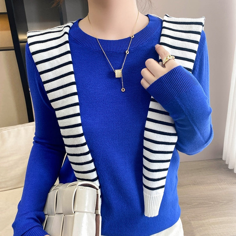 Round Neck Sweater Women's Pullover Sweater