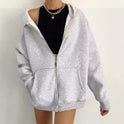 Women's Zipper Hooded Cardigan Coat