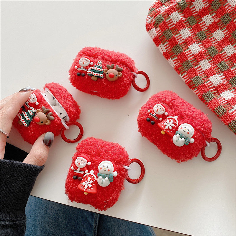 Santa Snowman Earphone Protective Soft Case