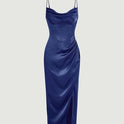 Women's Fashion Temperament Split Satin Dress