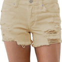 Women's High Waist Fringe Wide-leg Denim Shorts