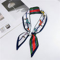 Silk Scarf Thin Narrow Strip All-matching