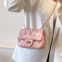 High-grade Diamond Pattern Chain Bag Women's Simple All-match