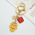 Creative Lion Dance Chunfu Alloy Keychain