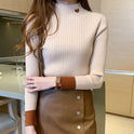 Slim-fit Slimming Bottoming Shirt Versatile Half-high Collar Knitted Sweater