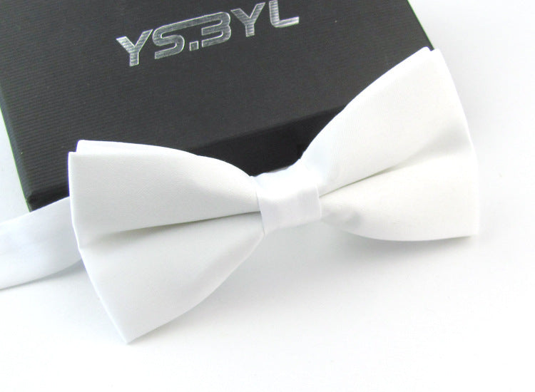 Matte Men's Solid Color Wedding Bow Tie Gentleman Polyester