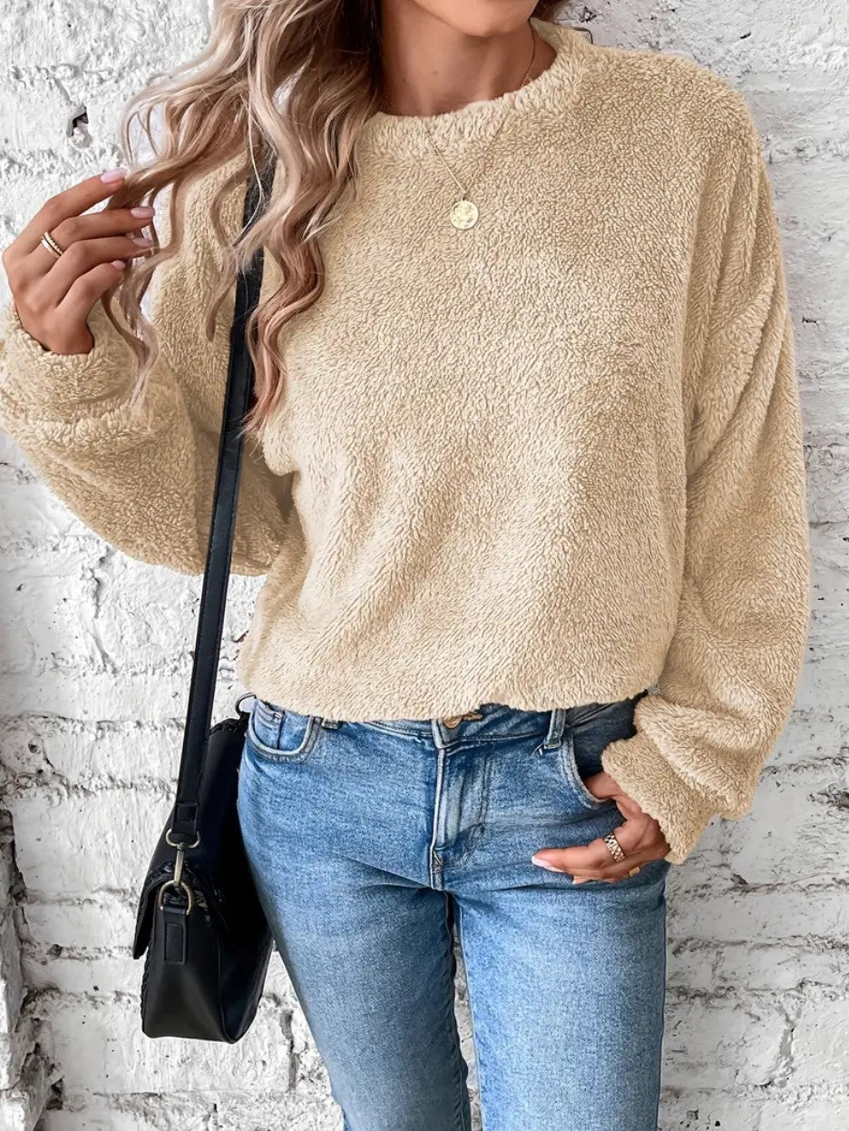 Autumn And Winter New Casual Double-sided Velvet Loose Fleece Sweatshirt