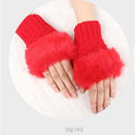 Thermal Women's Half Finger Polyester Gloves