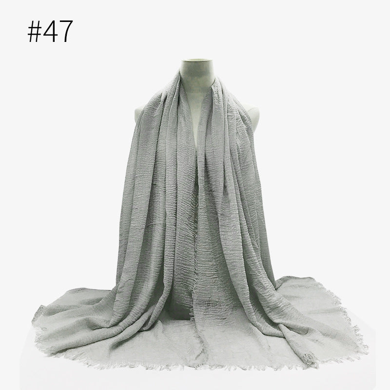 Baotou Scarf Ring Velvet TR Cotton Monochrome Single Product Demolition