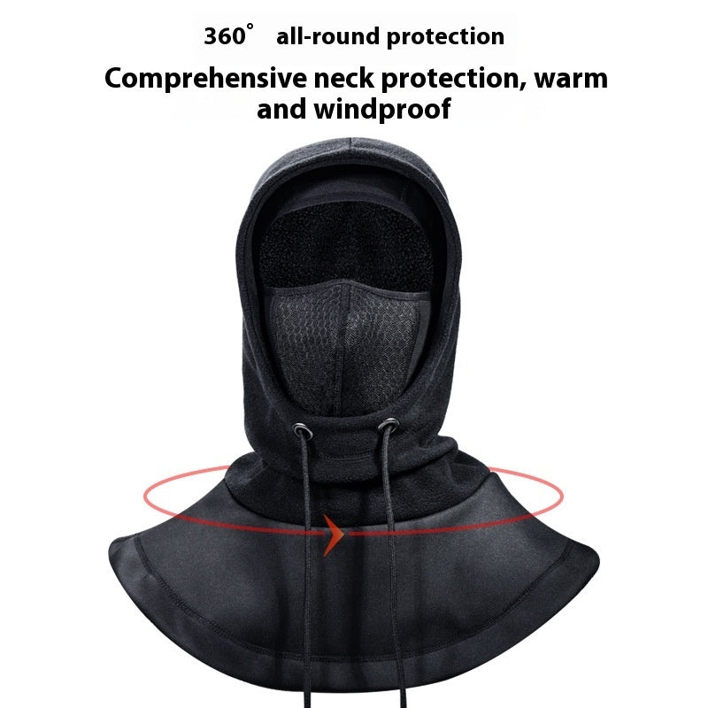 Fleece-lined Thermal Headgear Windproof Neck Protection Bandana Cold Protection Cycling Mask