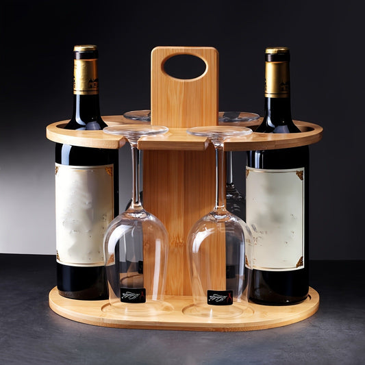 Wooden Wine Rack Ornament Made Of Bamboo