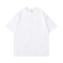 Plus Size Cotton Men's Blank T-Shirt White Oversized Retro Solid Color T-Shirt Large Size Men's Women's Fashion Short Sleeve Men's T-Shirt