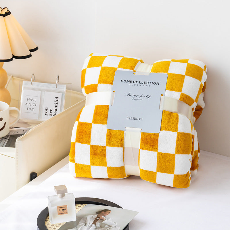 Checkerboard Facecloth Printed Blanket