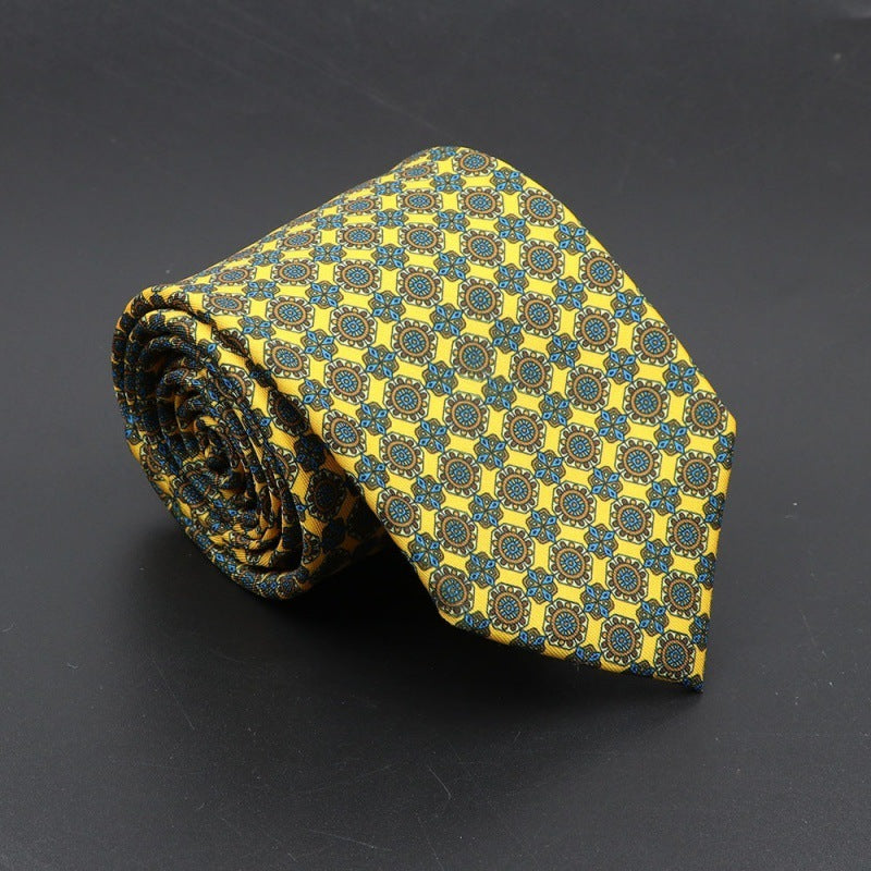 Super Soft Bohemian Silk Ties Men's Fashion 75mm Necktie