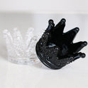 Black Crown Ashtray Glass Cigar Tray Smoking