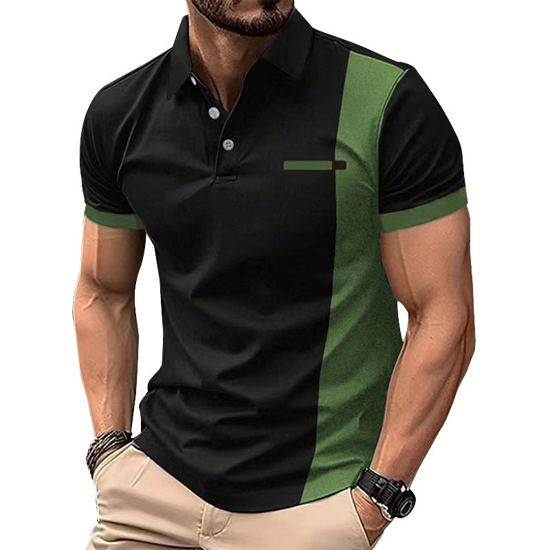 Summer Stripes Printed Men's Sports Polo Shirt