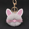 Personalized Ears Kitten Beard Plush Cute Keychain