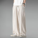 Lightweight Breathable Summer Plus Size Loose Straight Wide Leg Cotton And Linen Casual Pants