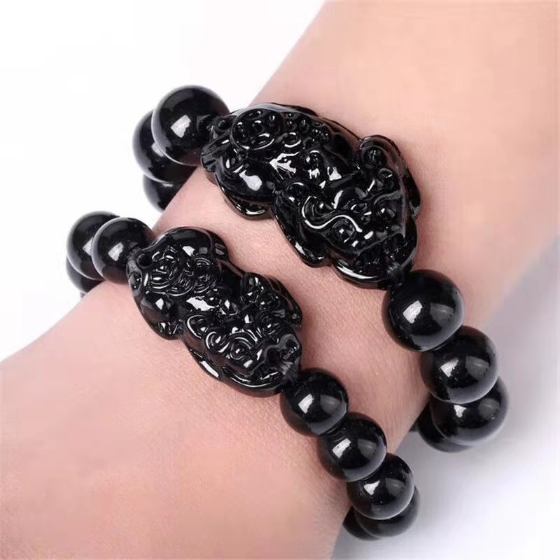 10mm obsidian bracelet